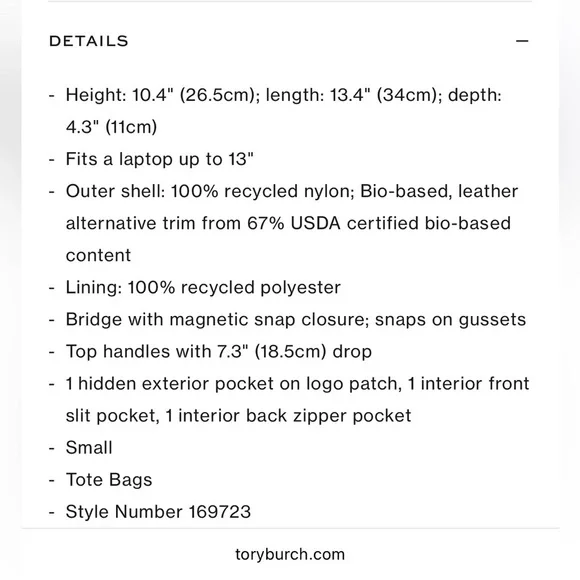 🍓NWT Tory Burch Ella Tote - Picture 9 of 9